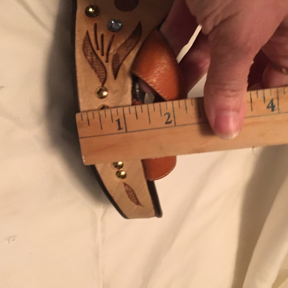 Leather Wedge platform embellished shoes - Picture 10 of 11